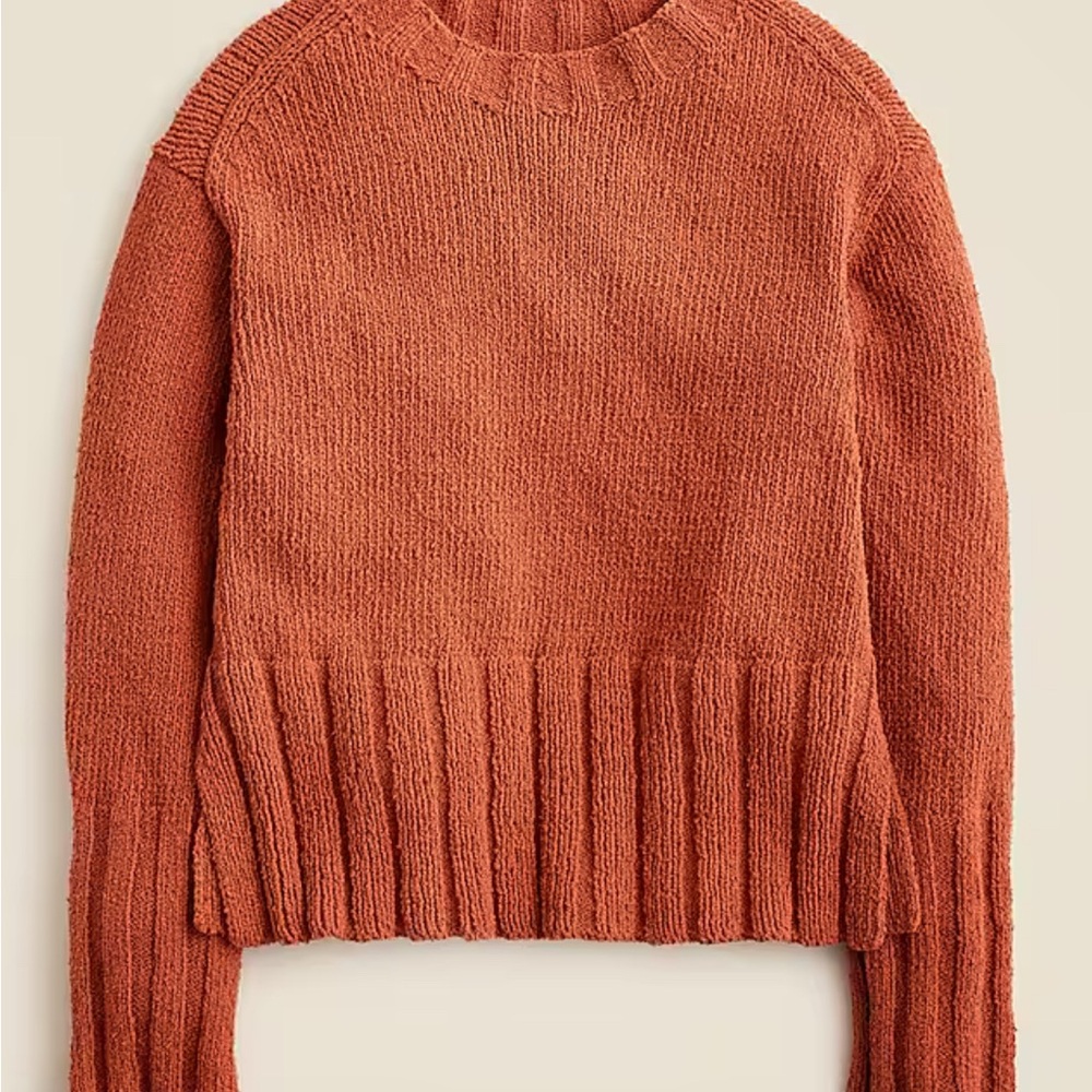 J. Crew Crew Neck Sweater -Textured Cotton Blend, 3X